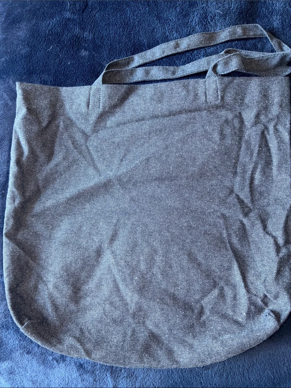 Tommy Hilfiger Dark Gray Canvas Tote with Logo